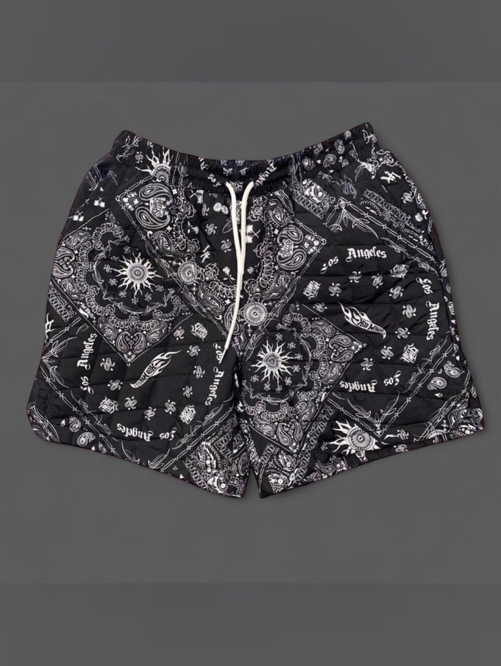 Y2K Style Forever 21 x Hot Wheels Quilted Los Angeles Bandana Shorts Size Medium